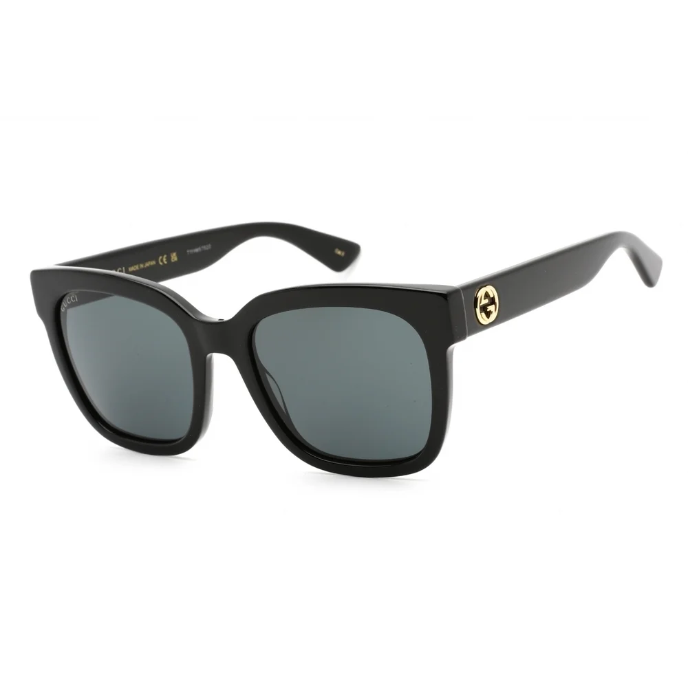 Gucci GG0034SN Sunglasses Black Acetate Rectangle